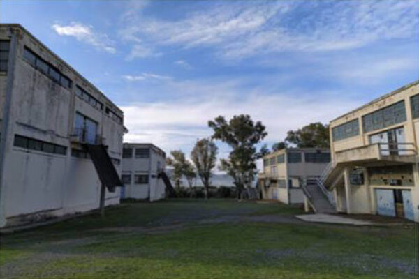 Γενικό πλάνο κτιρίων Κ1-Κ4 και ενδιάμεσος υπαίθριος χώρος – Λήψη από Βορρά προς Νότο